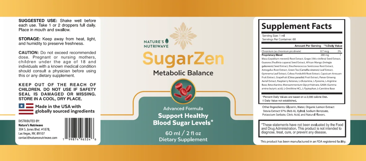 Doctor holding a bottle of SugarZen liquid drops